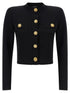 Balmain Cropped Cardigan Black