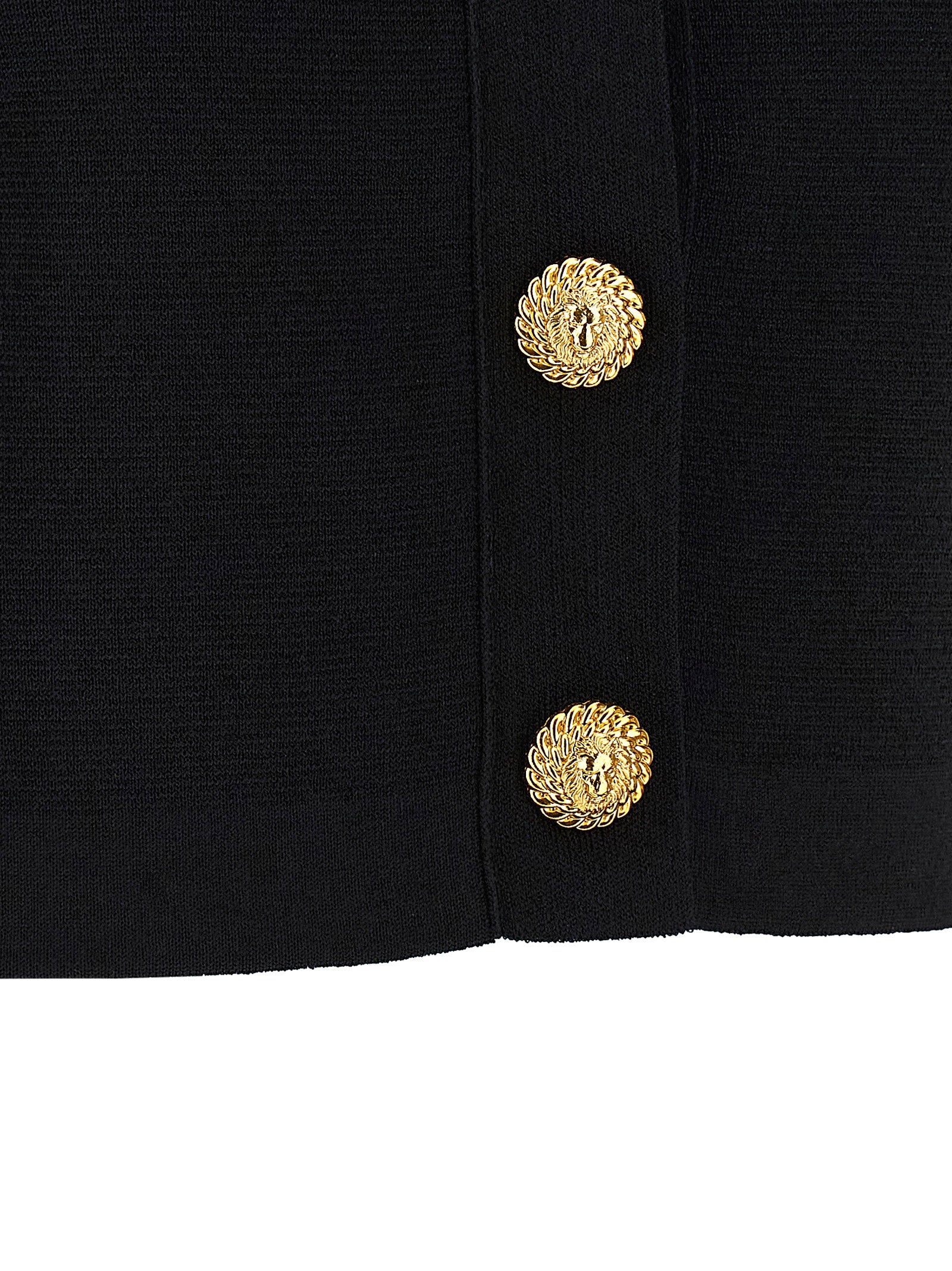 Balmain Cropped Cardigan Black