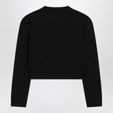 Balmain Tweed Cardigan With Logo Buttons Black