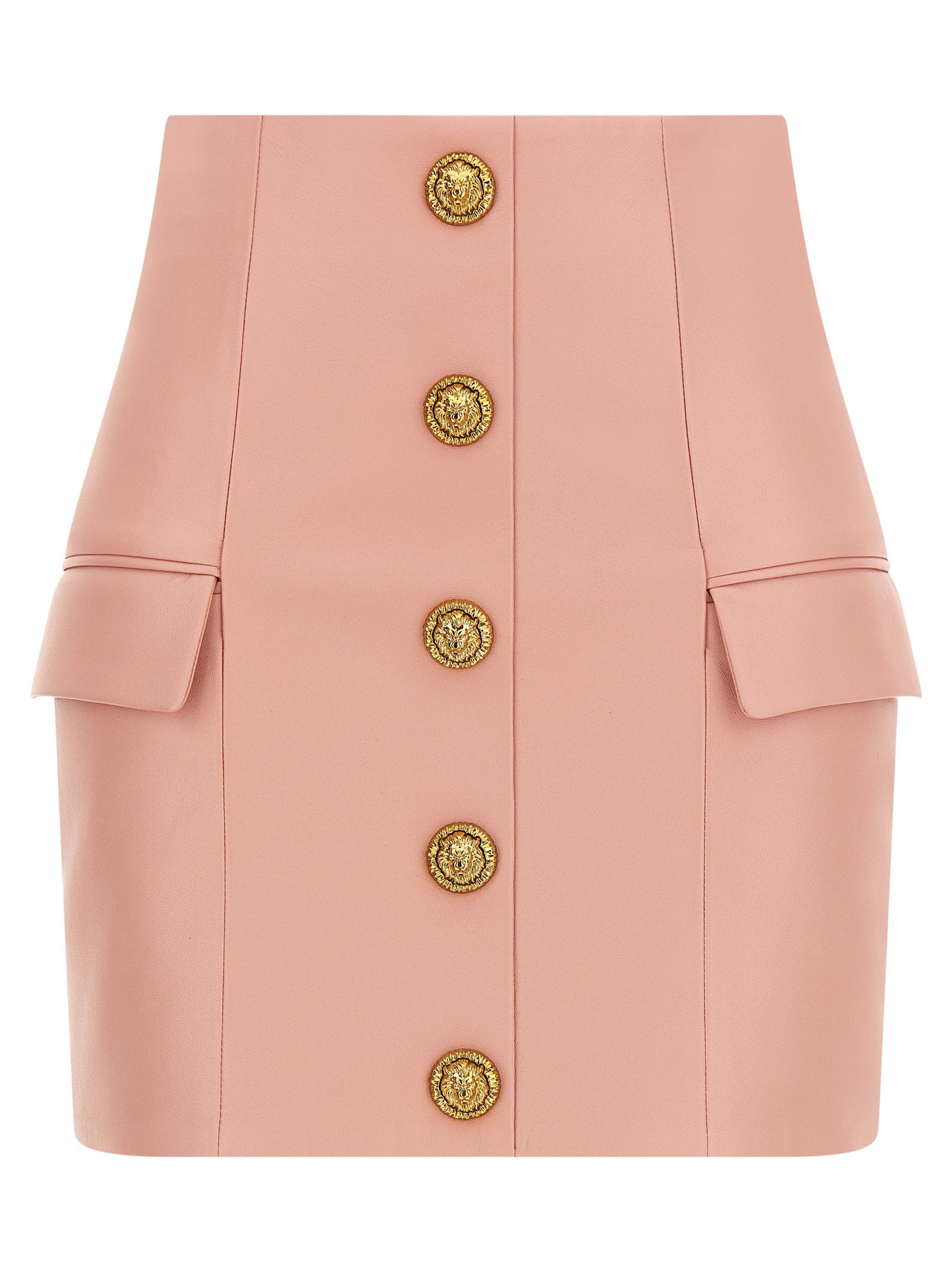 Balmain Testa Di Leone Skirt Pink