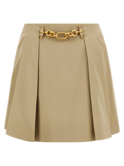 Balmain Chain Skirt Beige