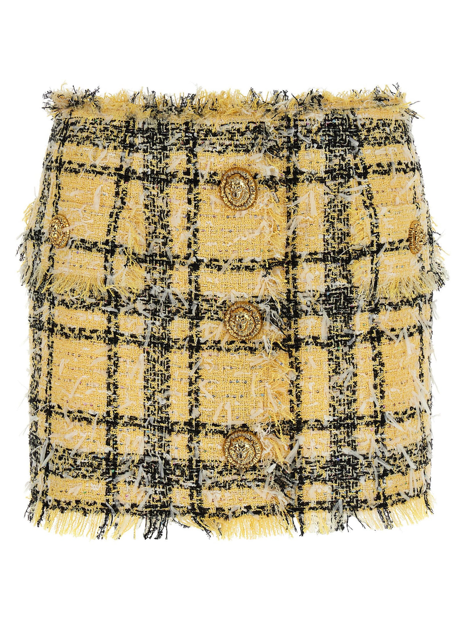 Balmain Lurex Tweed Skirt Multicolor