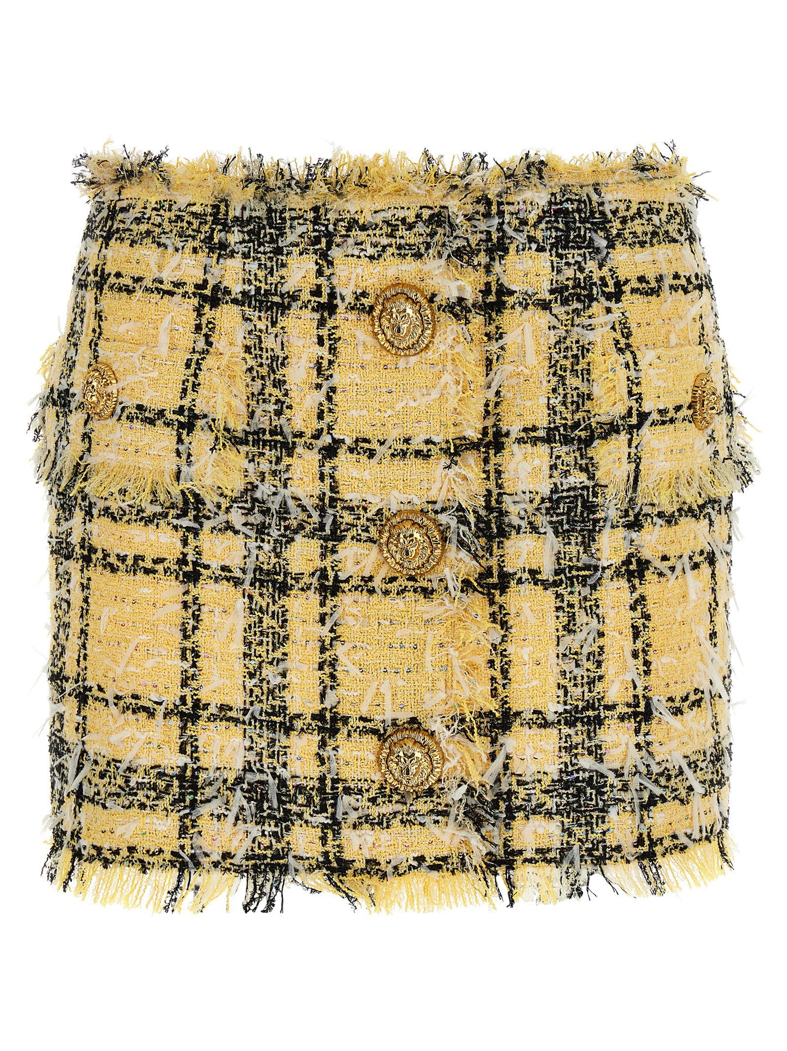 Balmain Lurex Tweed Skirt Multicolor