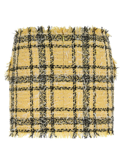 Balmain Lurex Tweed Skirt Multicolor