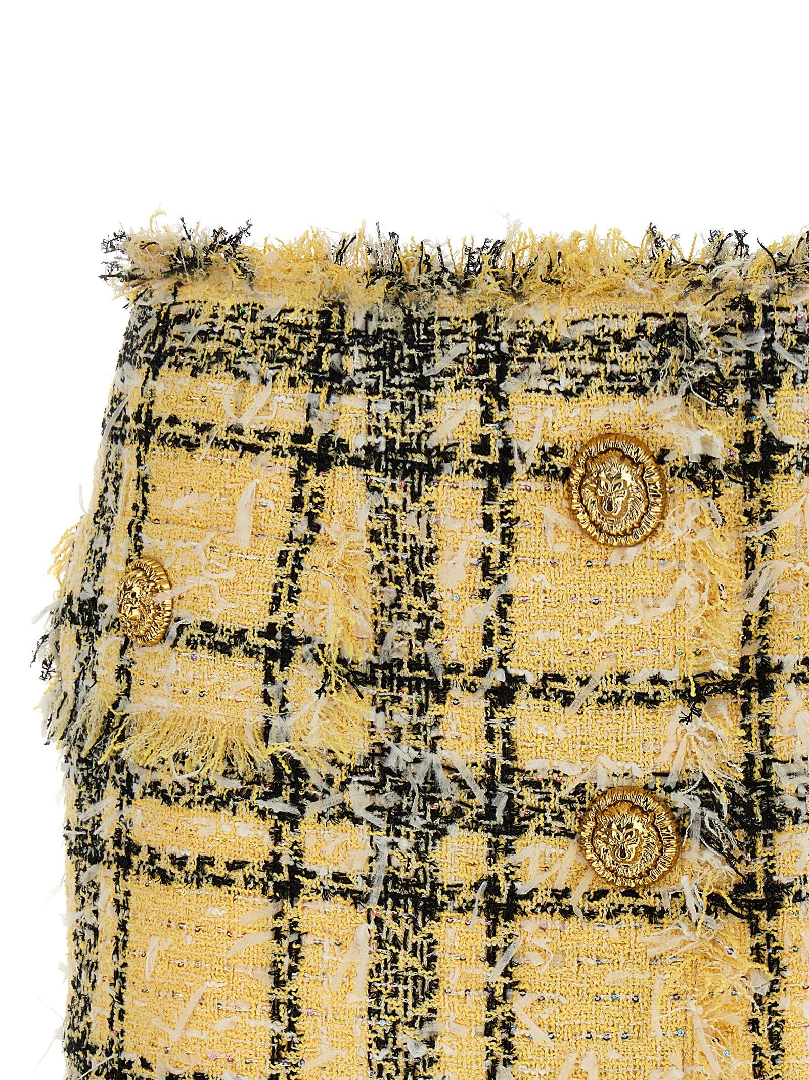 Balmain Lurex Tweed Skirt Multicolor
