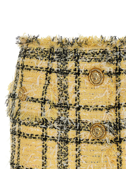 Balmain Lurex Tweed Skirt Multicolor