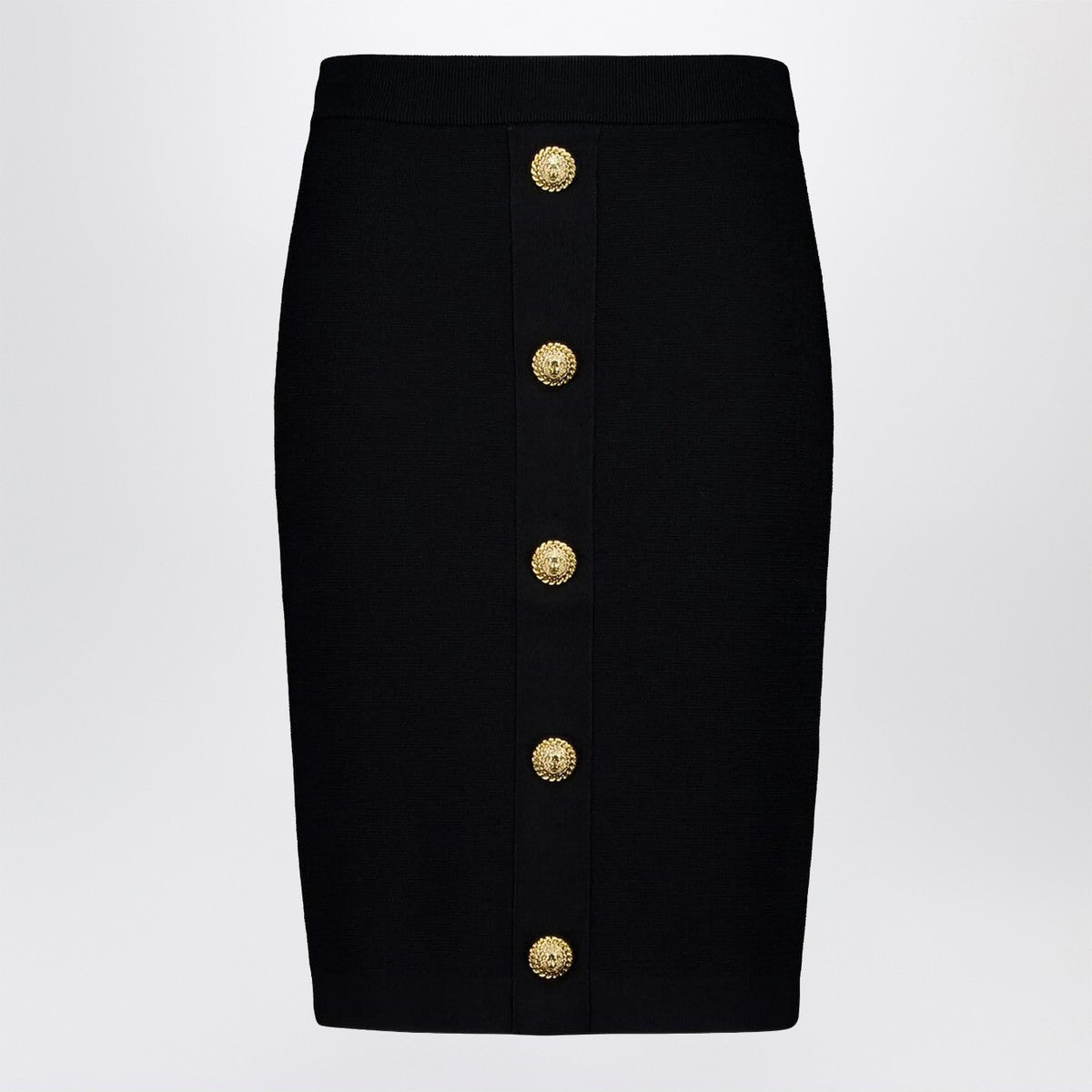 Balmain Tweed Pencil Skirt Black