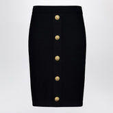Balmain Tweed Pencil Skirt Black