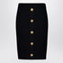 Balmain Tweed Pencil Skirt Black