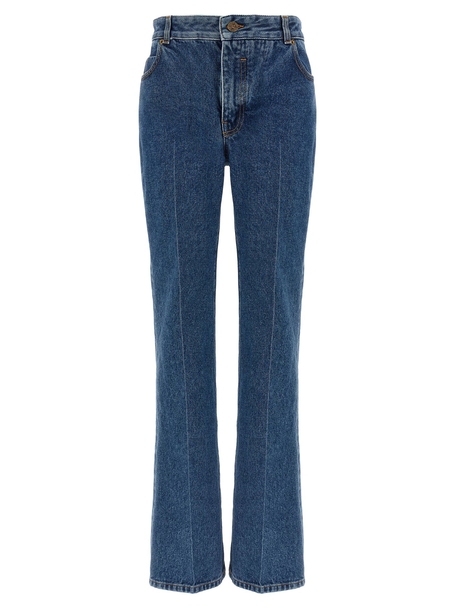 Balmain Embroidery Jeans Blue