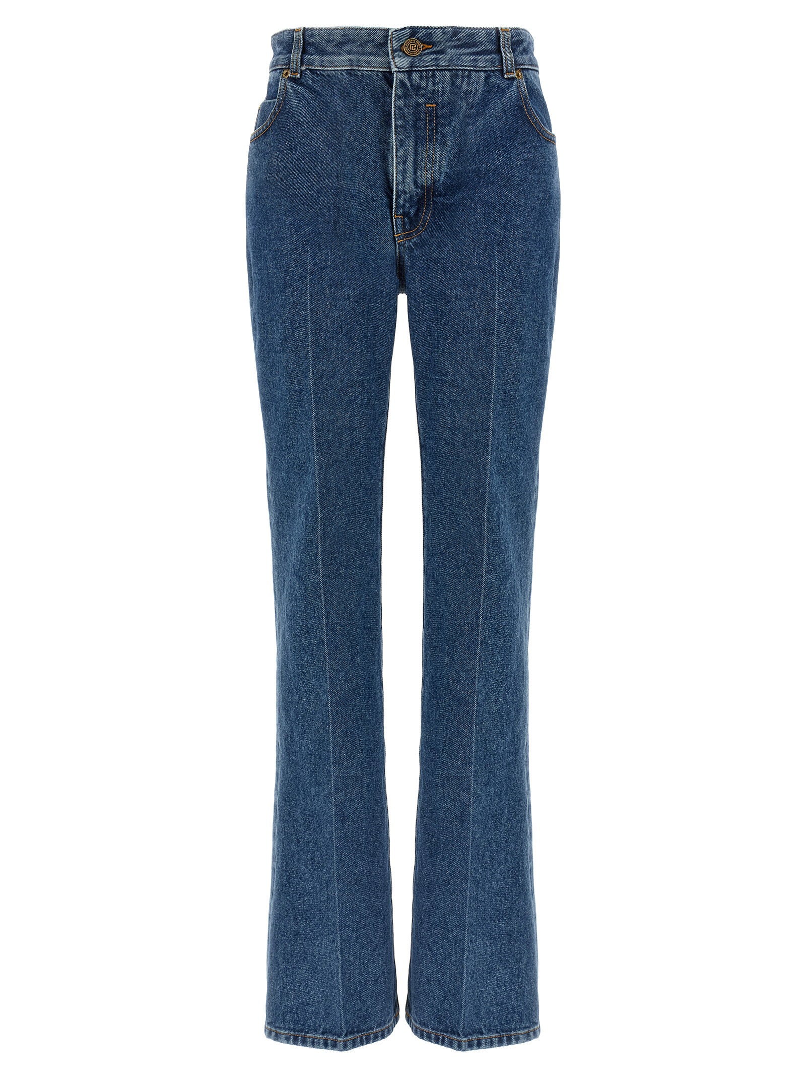 Balmain Embroidery Jeans Blue