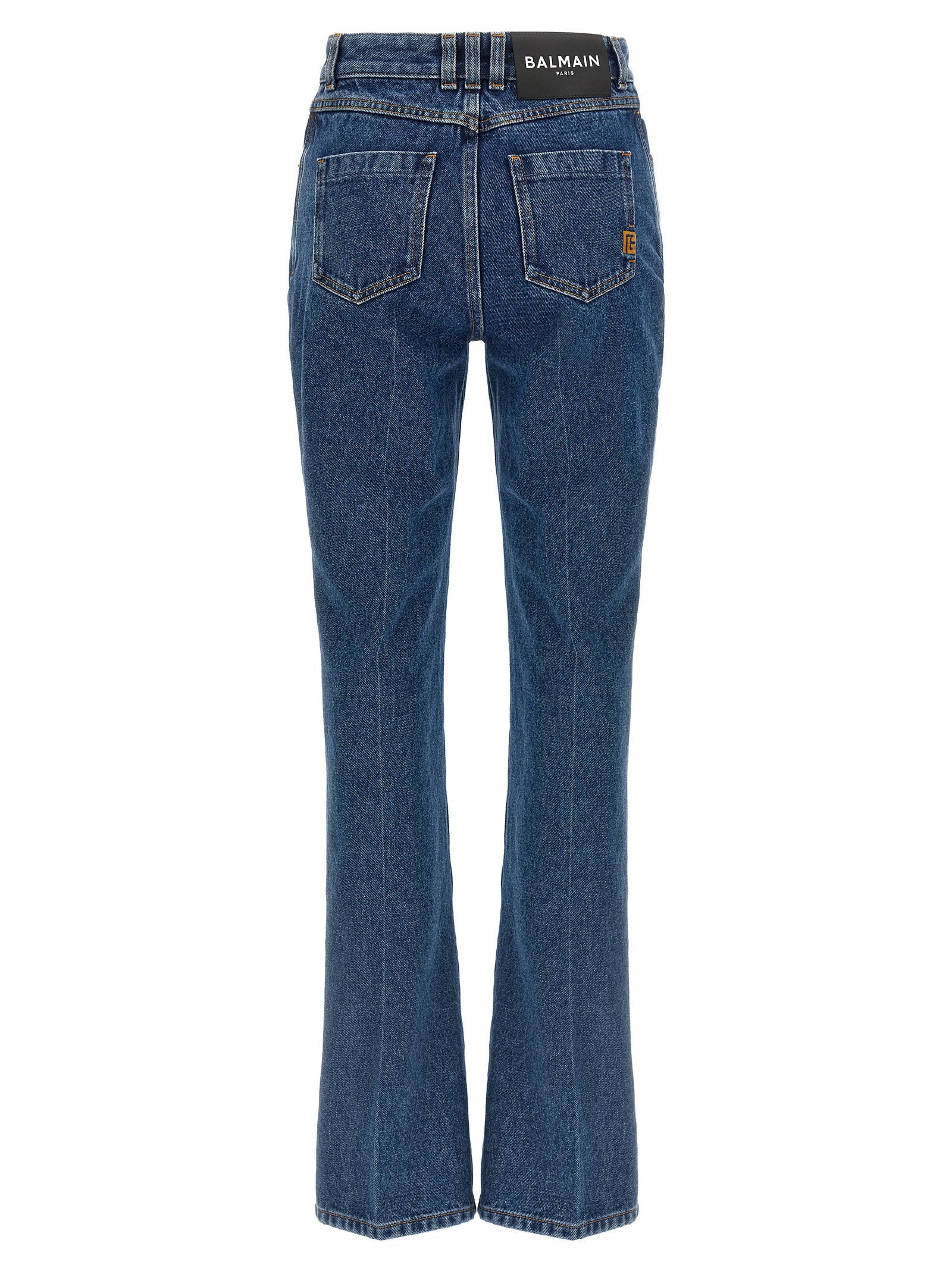 Balmain Embroidery Jeans Blue