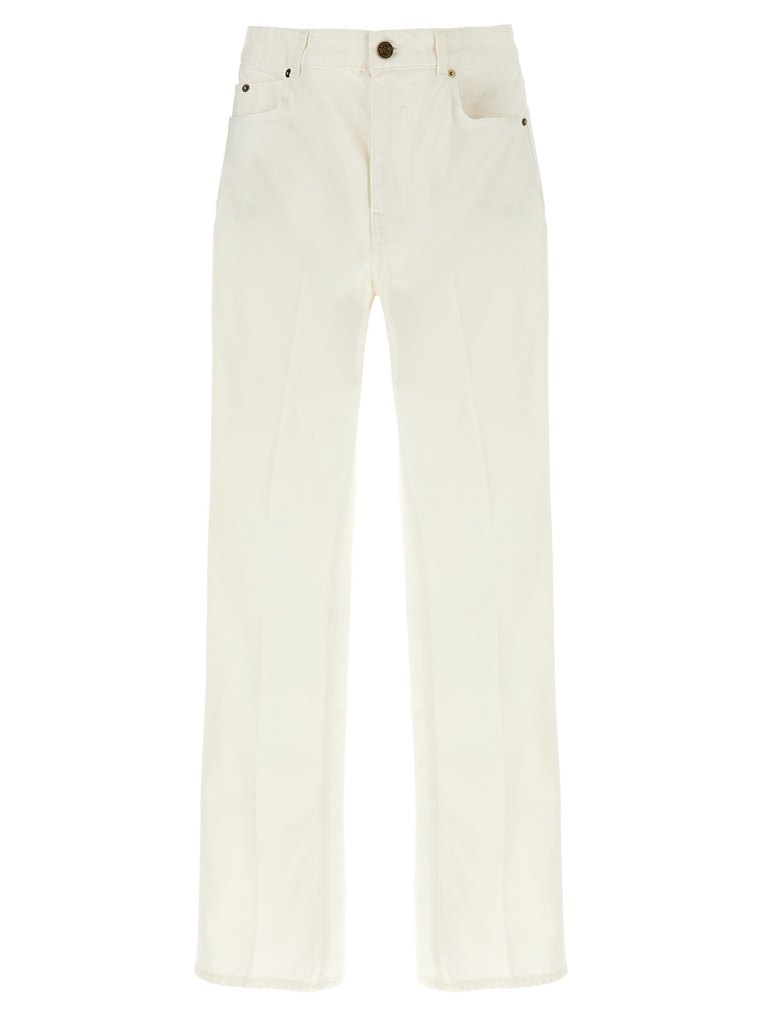 Balmain Embroidery Jeans White