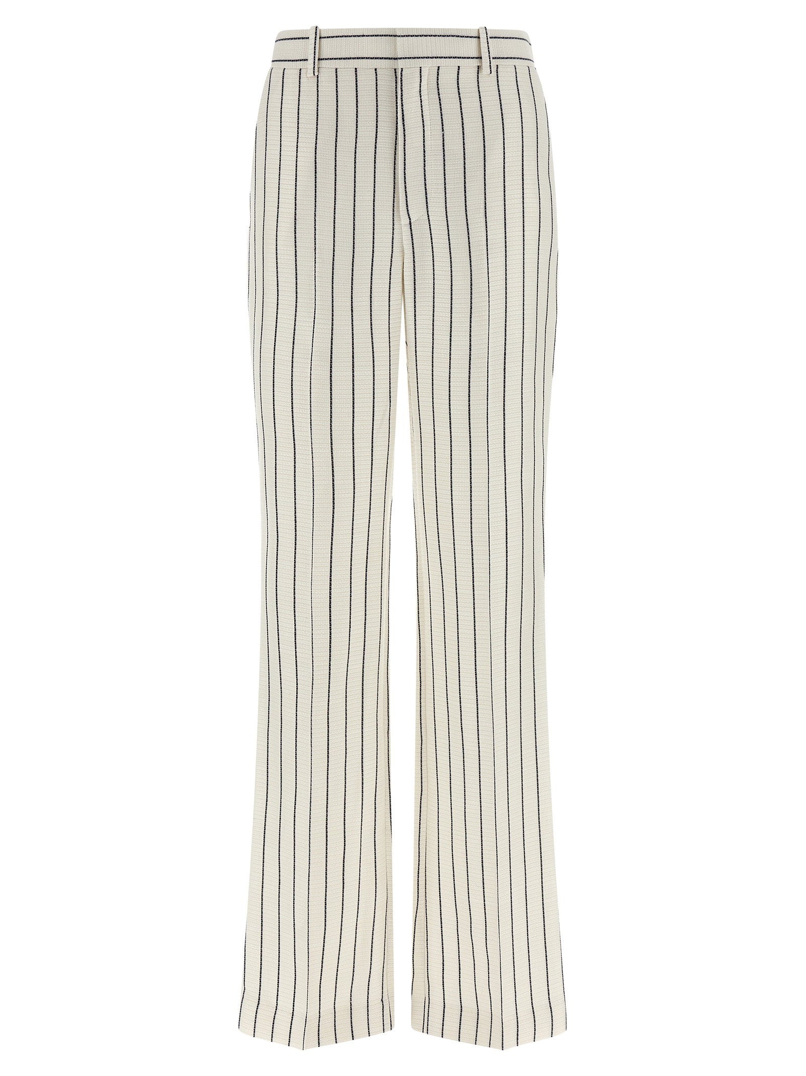 Balmain Striped Pants White