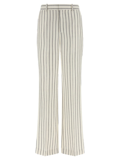 Balmain Striped Pants White