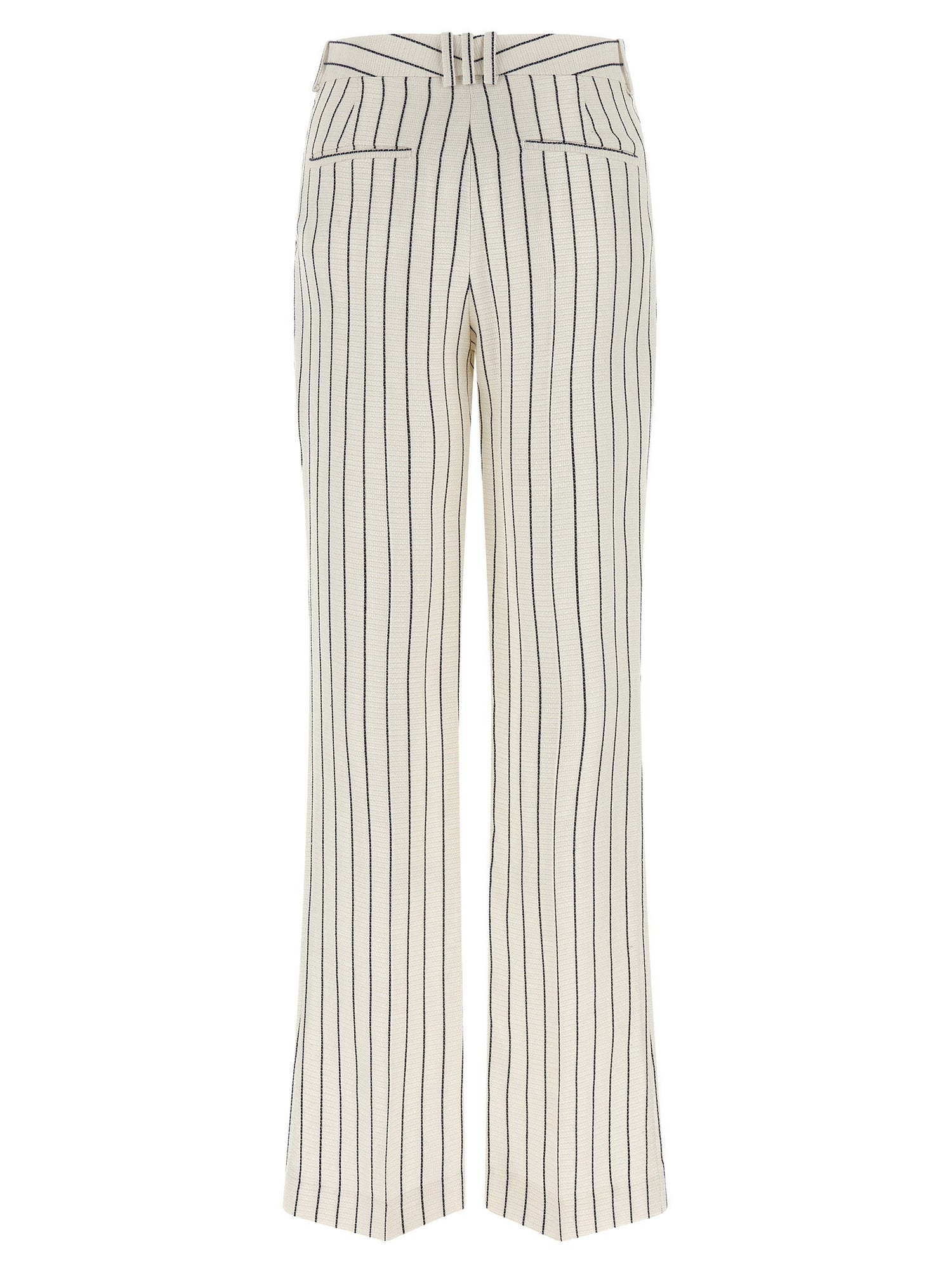 Balmain Striped Pants White