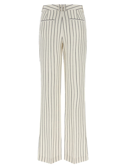 Balmain Striped Pants White