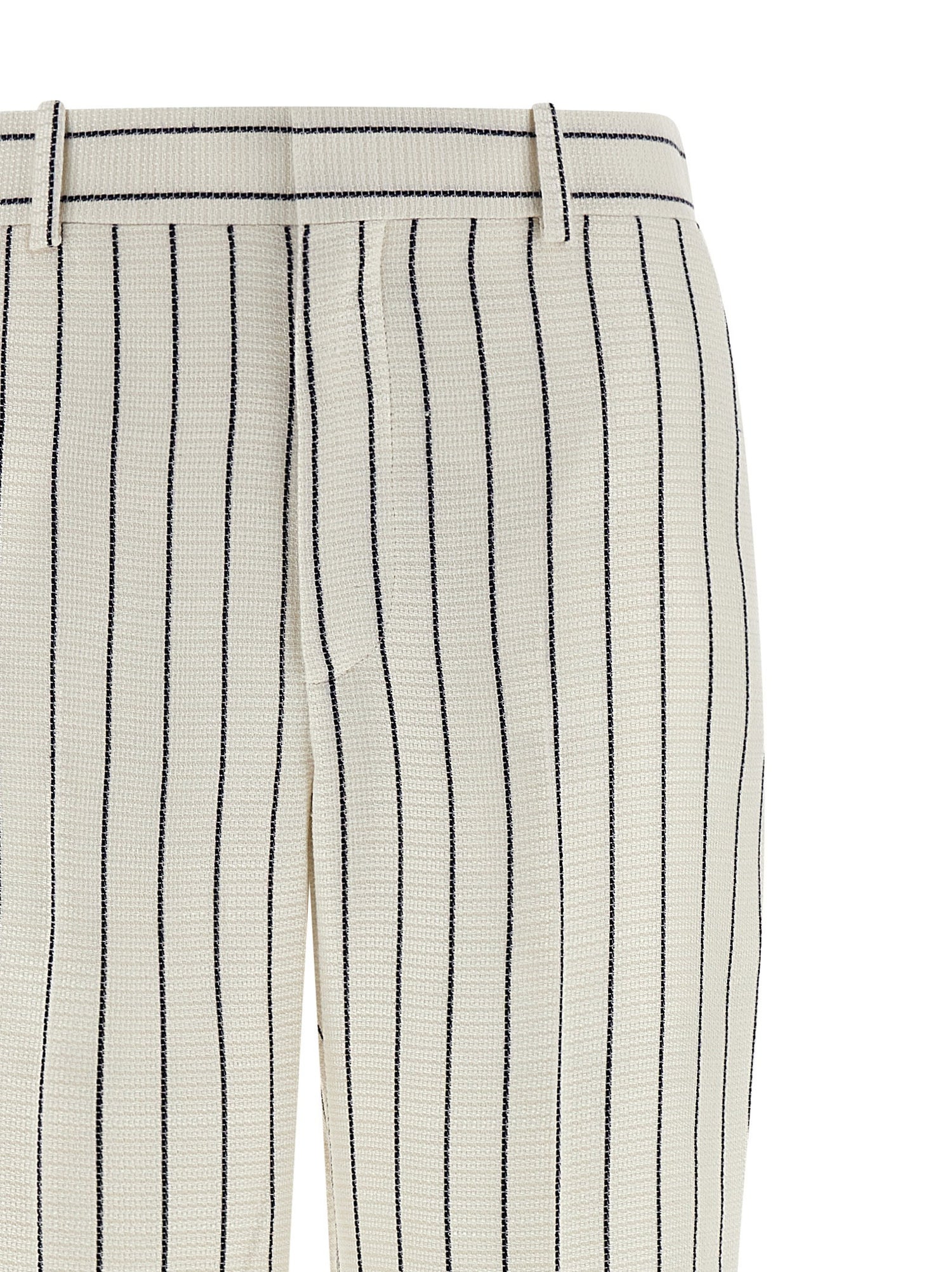 Balmain Striped Pants White