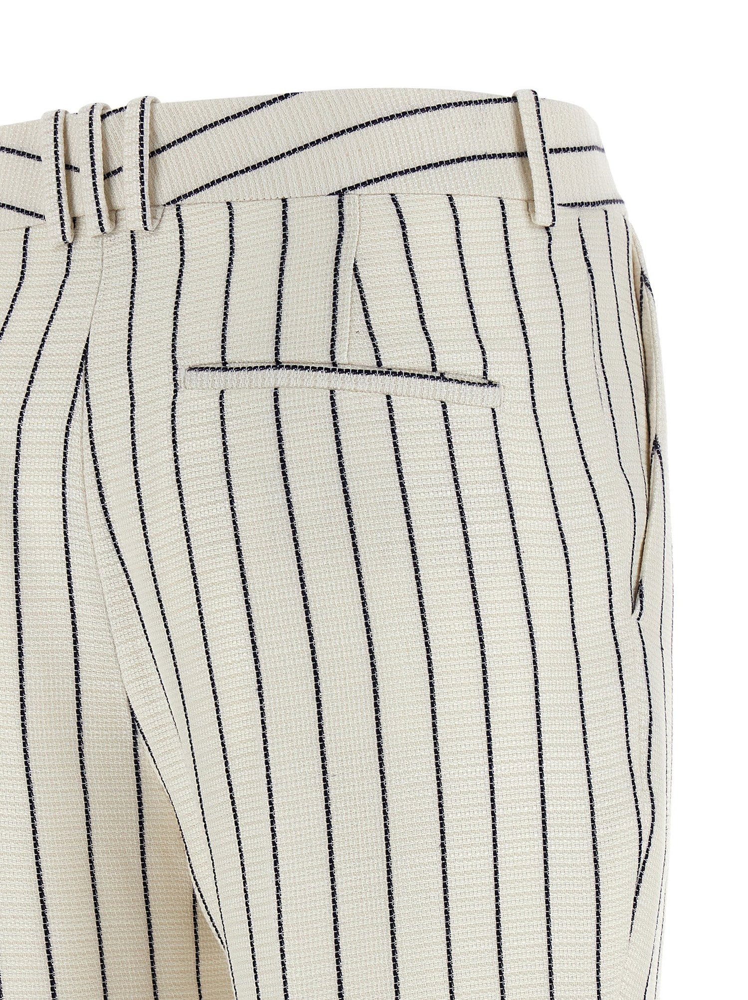Balmain Striped Pants White