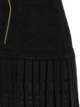 Balmain Tartan Knit Dress Black