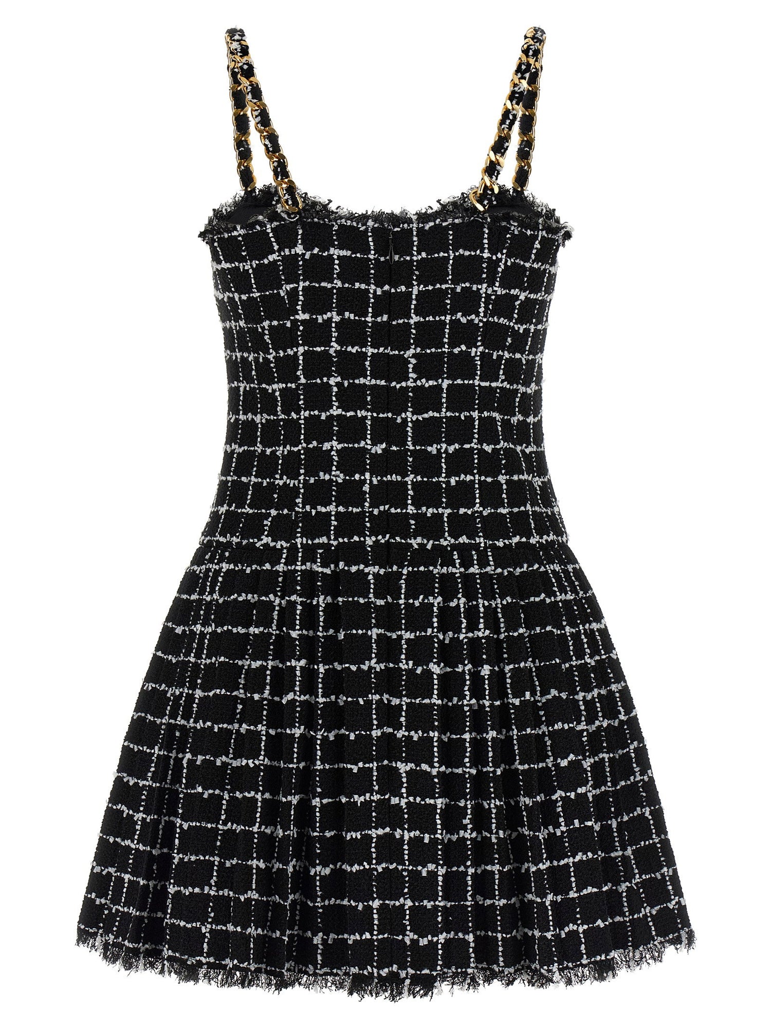 Balmain Tweed Dress Black