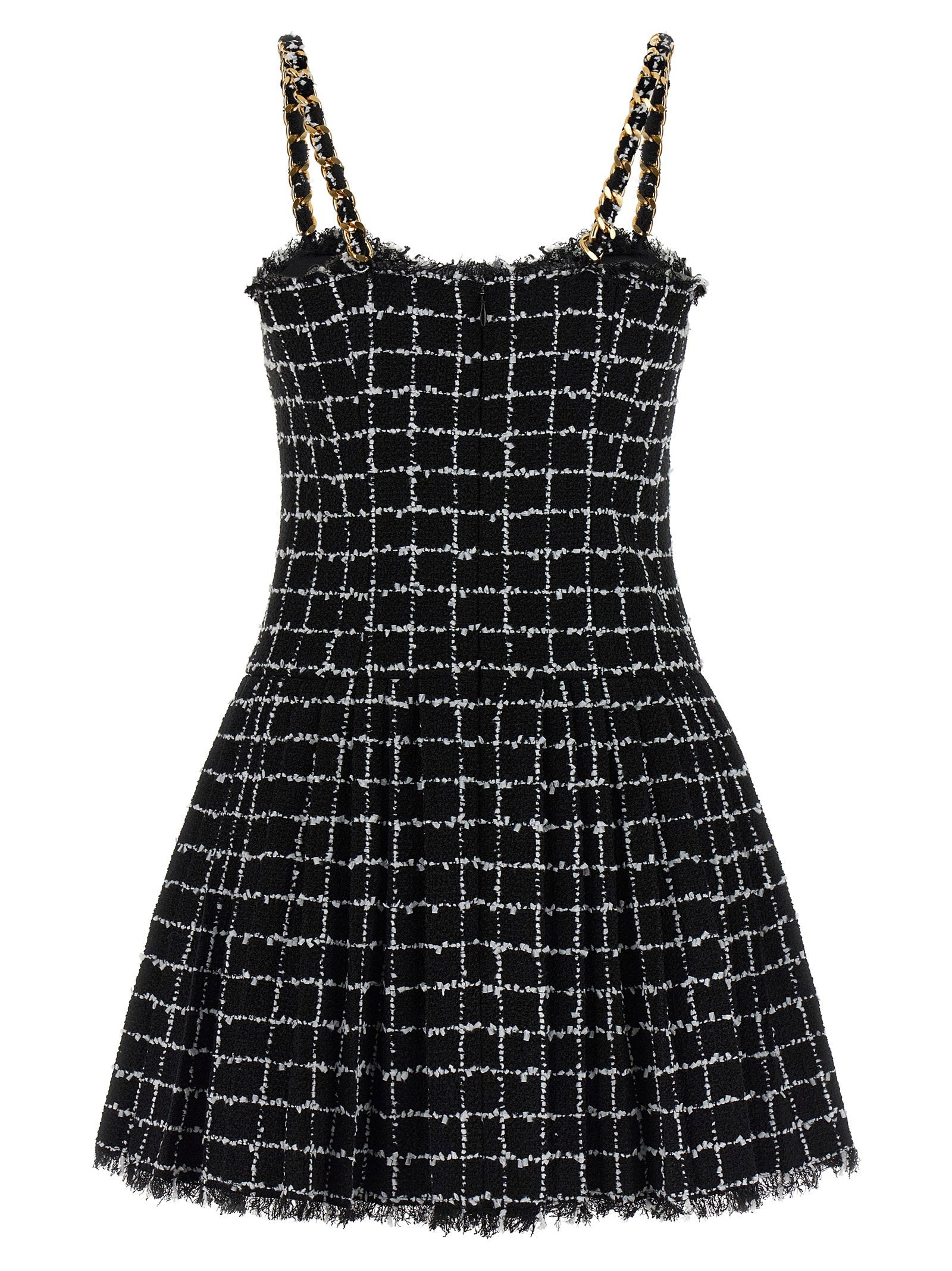 Balmain Tweed Dress Black