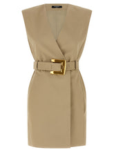 Balmain Anthem Dress Beige