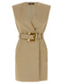 Balmain Anthem Dress Beige