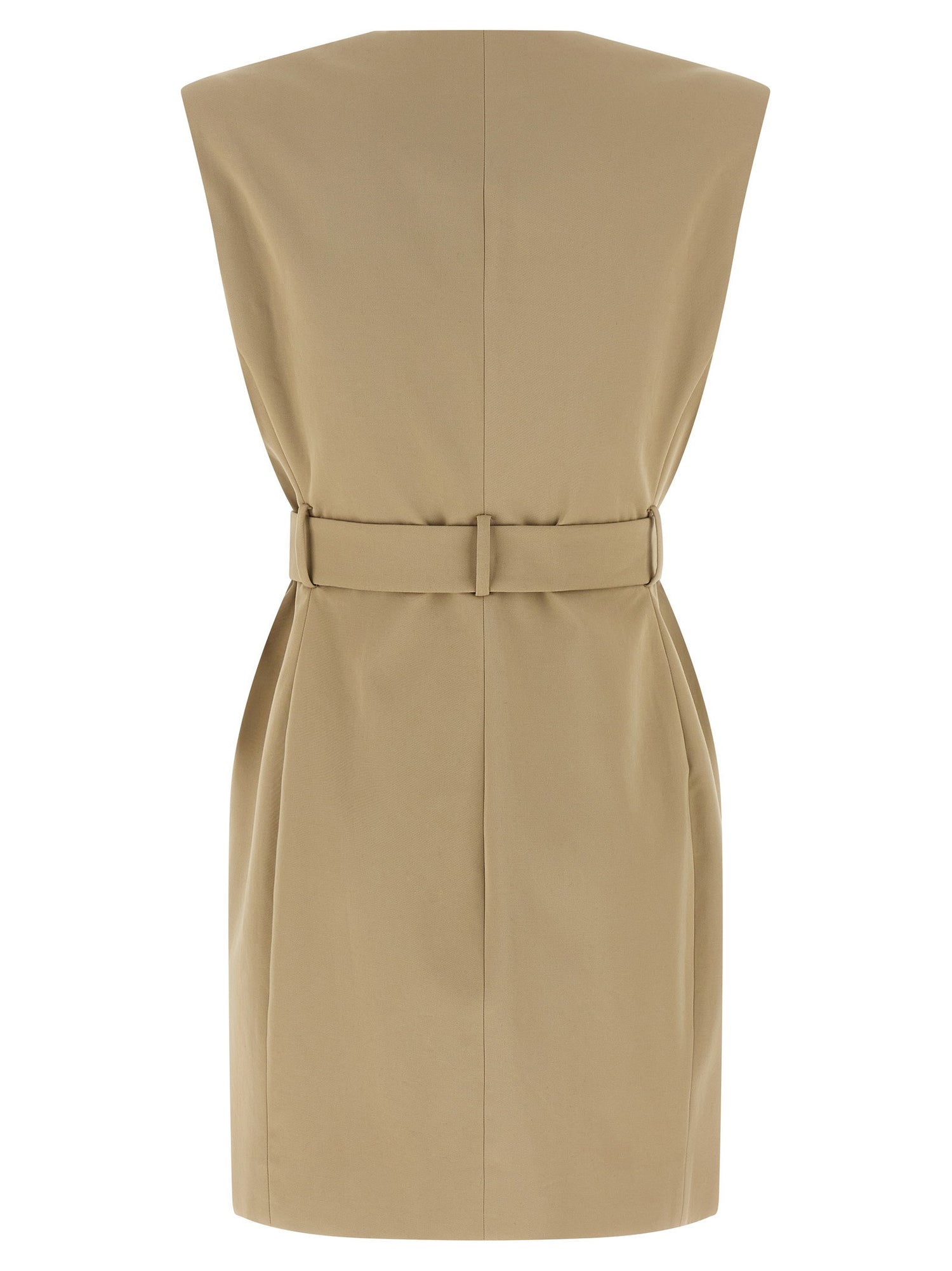 Balmain Anthem Dress Beige