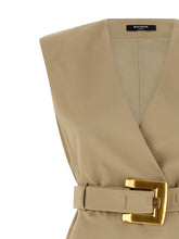 Balmain Anthem Dress Beige