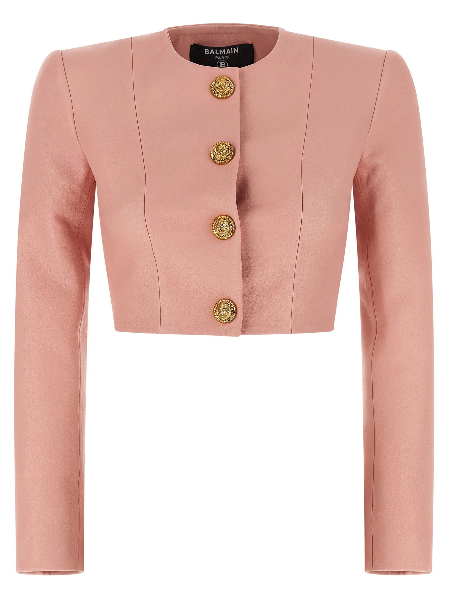 Balmain Testa Di Leone Bolero Blazer Pink