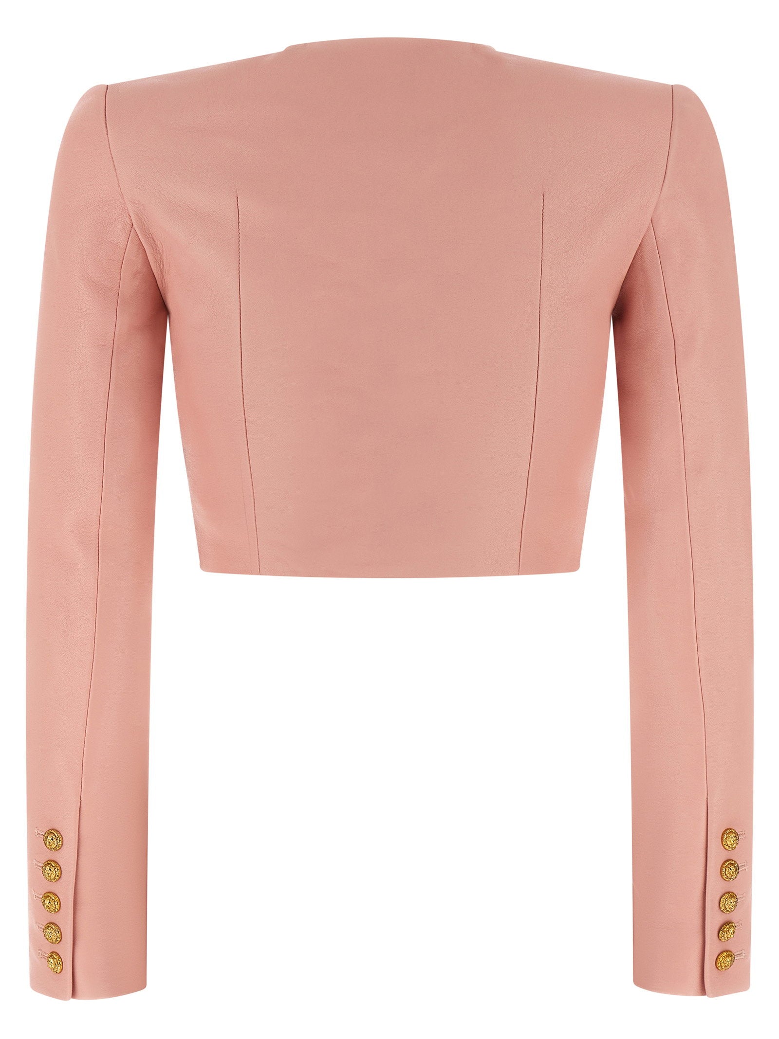 Balmain Testa Di Leone Bolero Blazer Pink