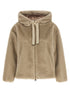 Herno Eco Fur Hooded Beige