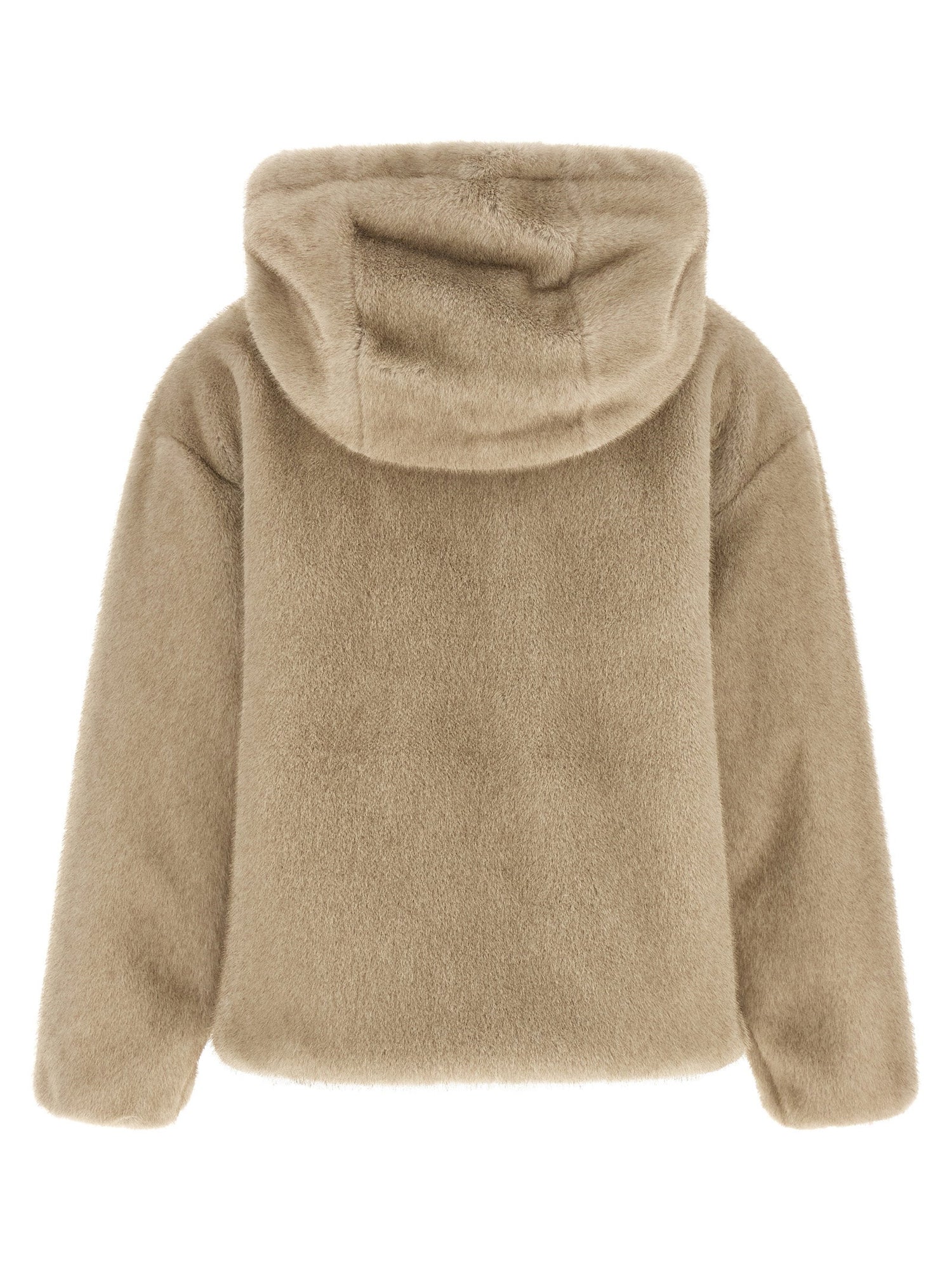 Herno Eco Fur Hooded Beige