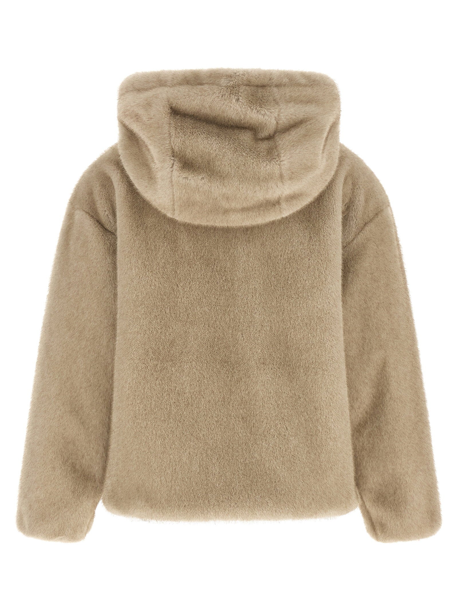Herno Eco Fur Hooded Beige