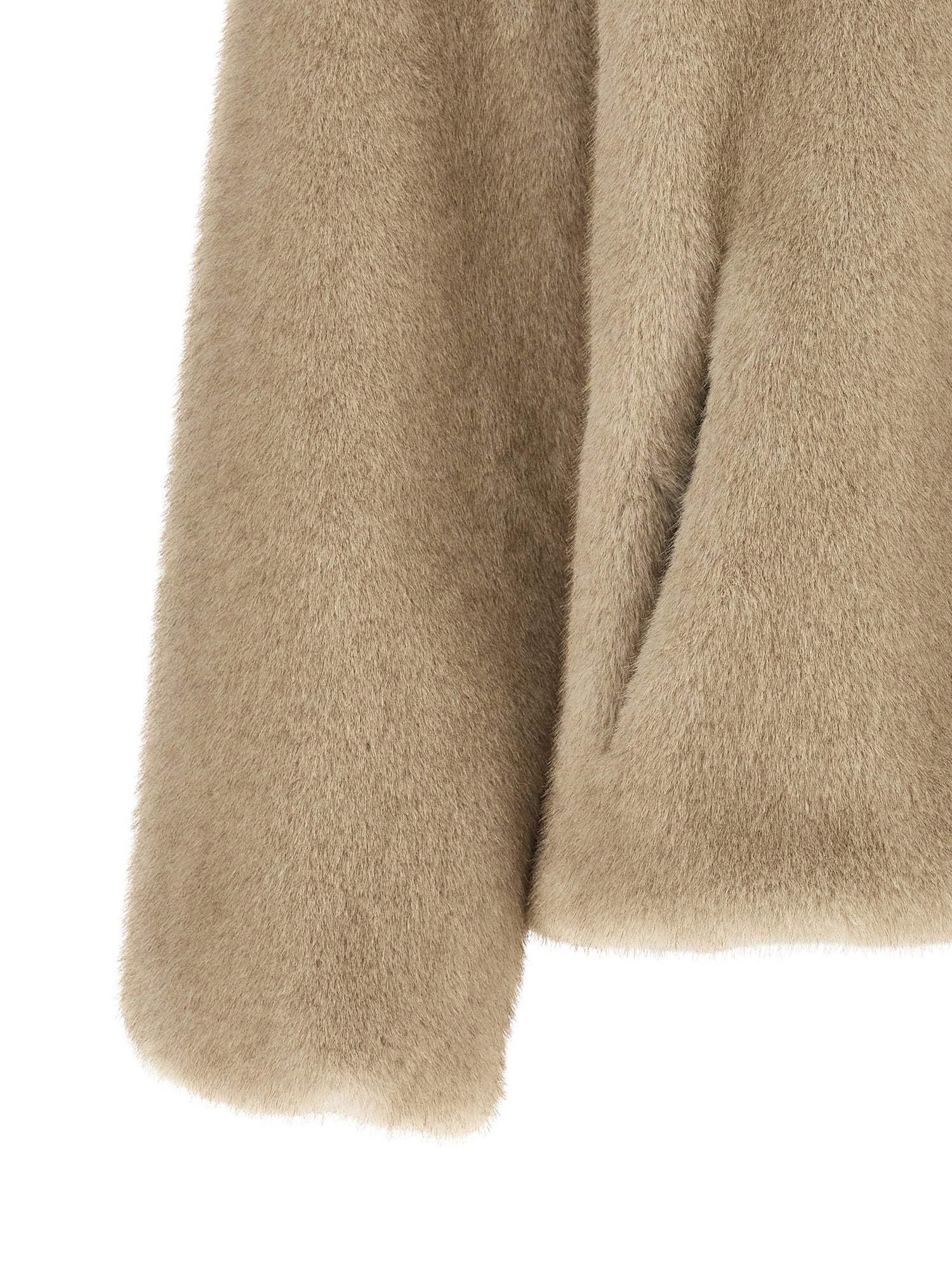 Herno Eco Fur Hooded Beige
