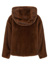 Herno Faux Fur Bomber Jacket Brown