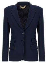 Elisabetta Franchi Light Crêpe Blazer Blue