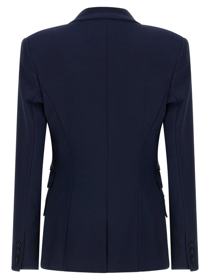 Elisabetta Franchi Light Crêpe Blazer Blue