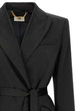 Elisabetta Franchi Stretch Satin Blazer Black