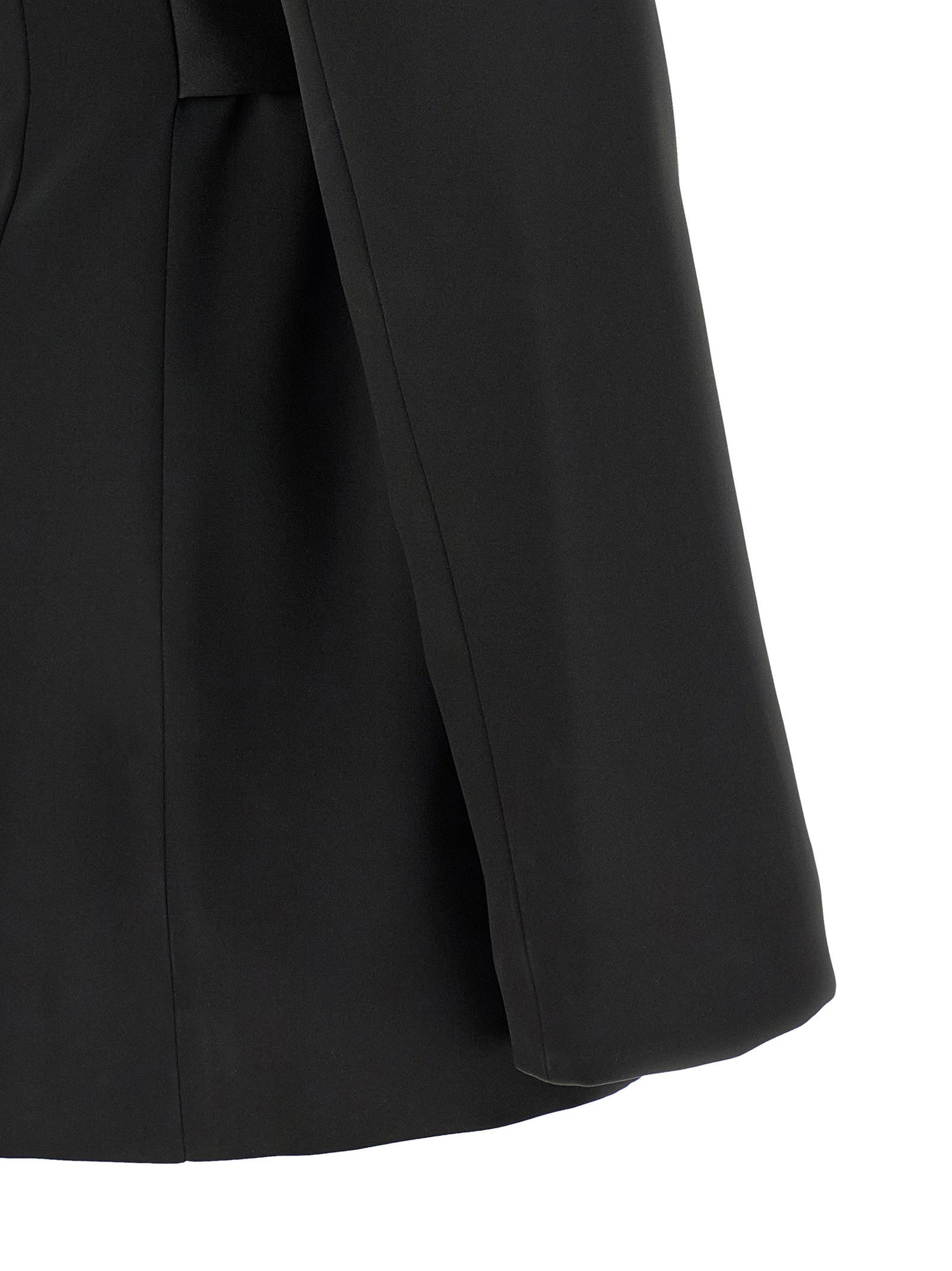 Elisabetta Franchi Stretch Satin Blazer Black