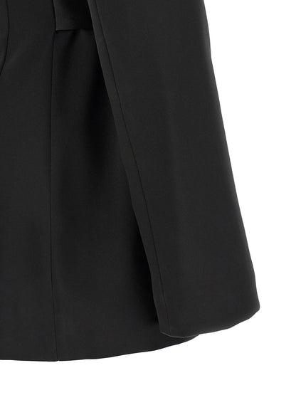 Elisabetta Franchi Stretch Satin Blazer Black