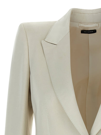 Tom Ford Duchesse Single-breasted Blazer Beige