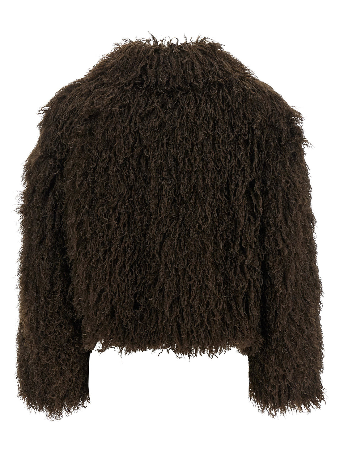 Tagliatore Eco-fur Crop Brown
