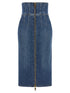 Elisabetta Franchi Denim Skirt Blue