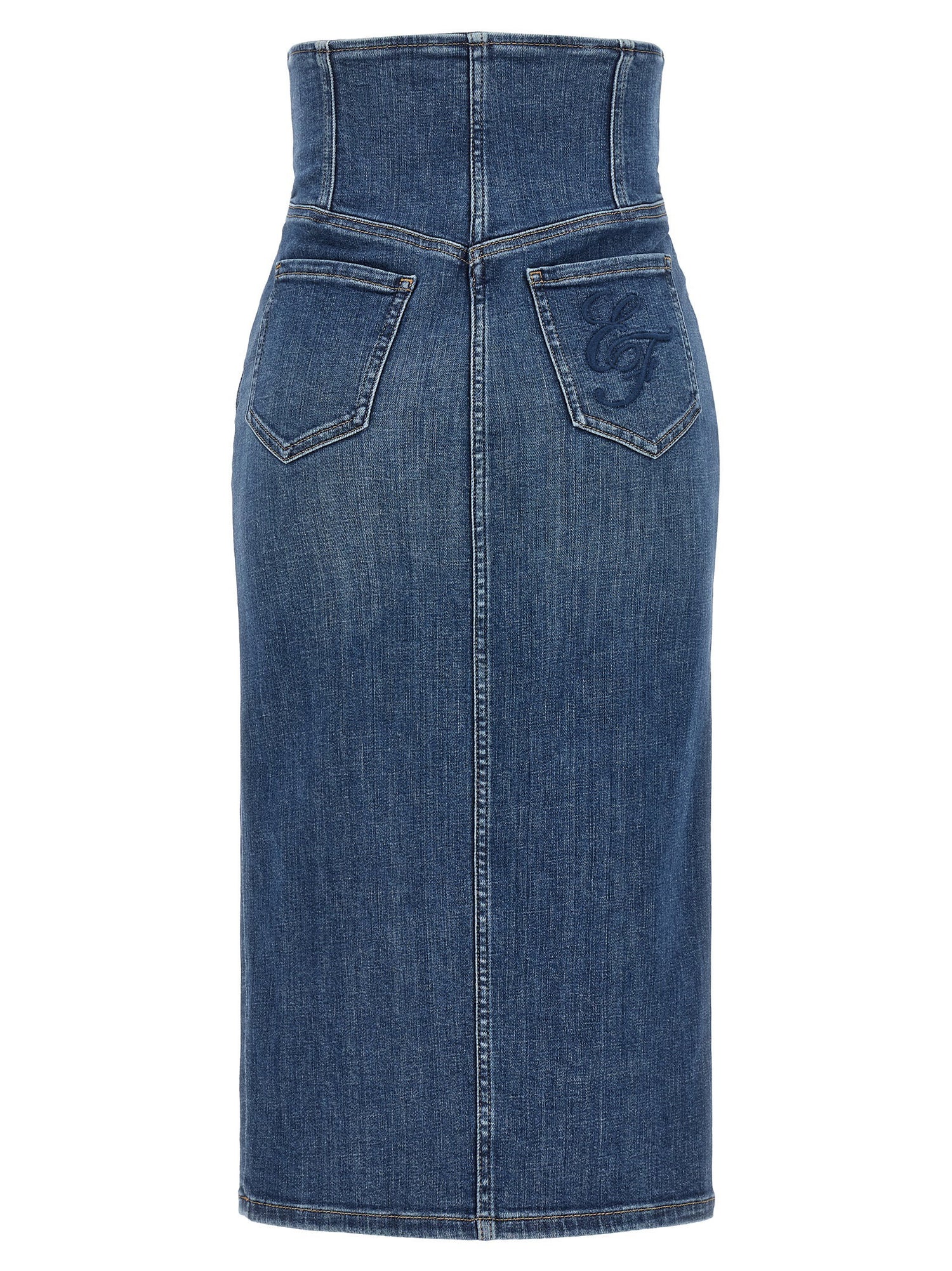 Elisabetta Franchi Denim Skirt Blue