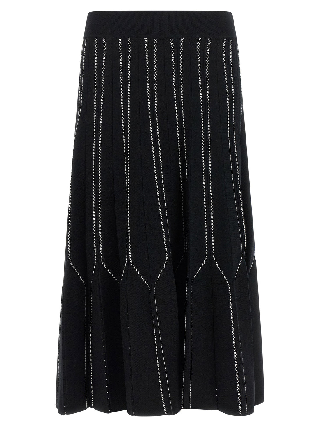 Elisabetta Franchi Origami Knit Skirt Black