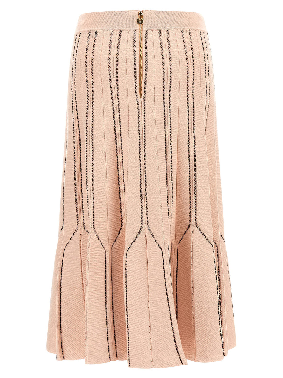 Elisabetta Franchi Origami Knit Skirt Pink