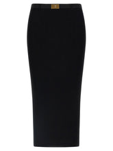 Elisabetta Franchi Ribbed Knit Skirt Black