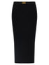 Elisabetta Franchi Ribbed Knit Skirt Black